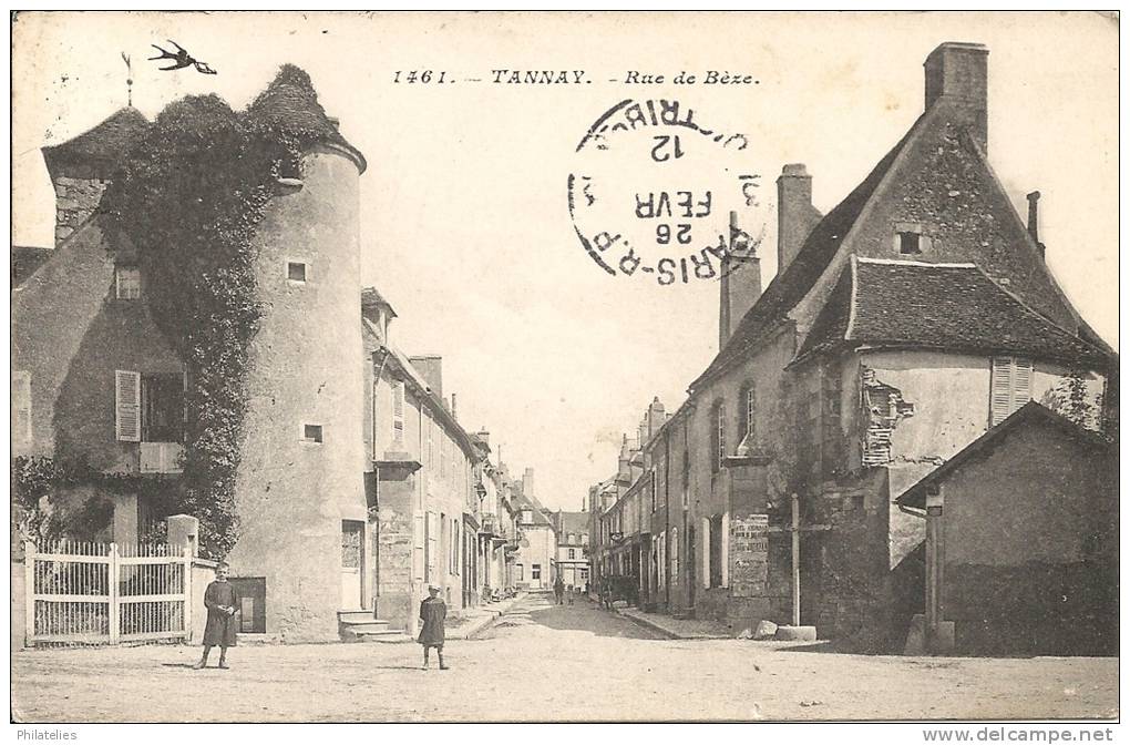 TANNAY  RUE DE BEZE 1912 - Tannay