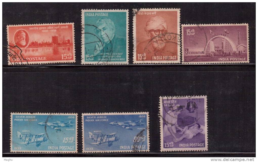India Used 1958 Used , 7 Diff.,(Sample Image) - Años Completos