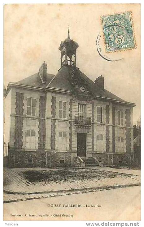 Val D Oise - Ref  63- Boissy L Aillerie - La Mairie - - Boissy-l'Aillerie