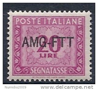 1949-54 TRIESTE A SEGNATASSE 20 LIRE 1 RIGA MNH ** - RR9240-3 - Segnatasse