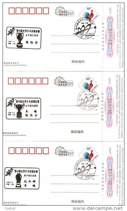 Table Tennis China Shanghai Lot 6 Cancels 2005 - Tischtennis