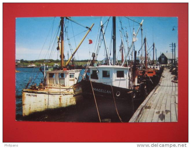 Massachusetts > Cape Cod Fishings Boats At Dock Early Chrome ==   === =ref 312 - Cape Cod