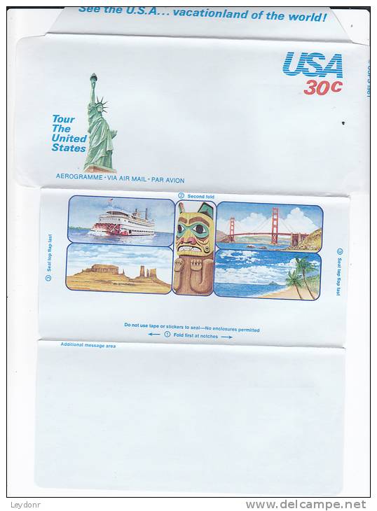Aerogramme - Wrapper - USA - Tour The United States - Statue Of Liberty - Autres & Non Classés