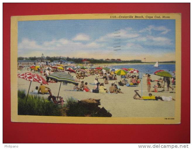 Massachusetts > Cape Cod Craigville Beach  1949 Stamp Peeled Off   ==   === =ref 312 - Cape Cod