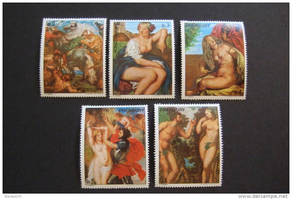 PARAQUAY 1977   RUBENS   YVERT   1547/51   MNH **  (Q25-005) - Rubens