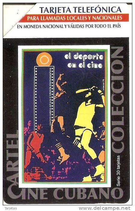 UR-040 TARJETA DE CUBA URMET DE EL DEPORTE EN EL CINE $7 - Cuba