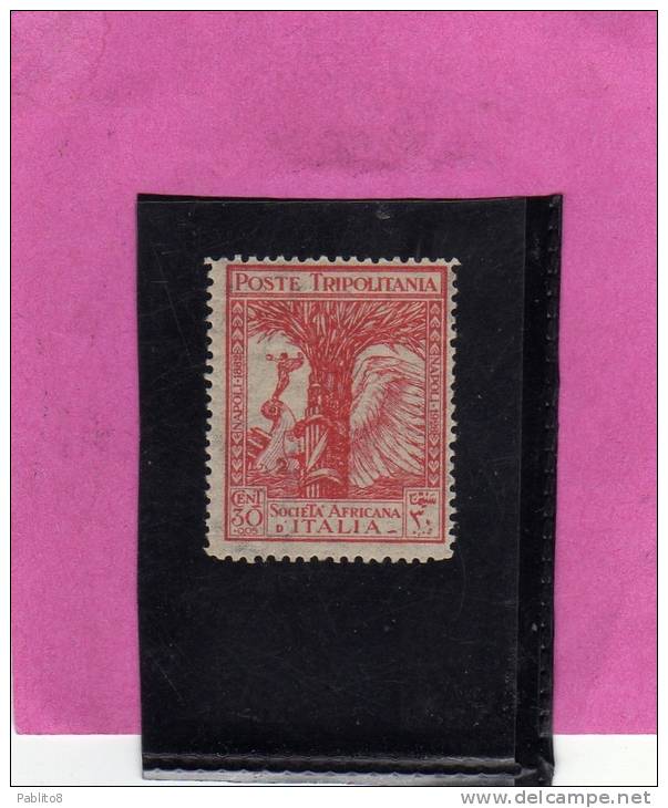 TRIPOLITANIA 1928 SOCIETA´ AFRICANA  30 + 5 C MNH - Tripolitaine