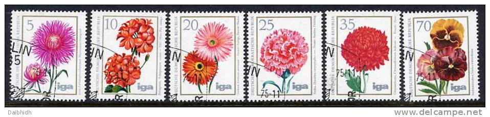 DDR 1975 Flowers Set Used.  Michel 2070-75 - Used Stamps