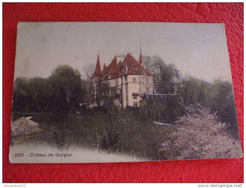 Ne Neuchatel , St. Aubin - Chateau De Gorgier  1911 Rare+++++ - Gorgier