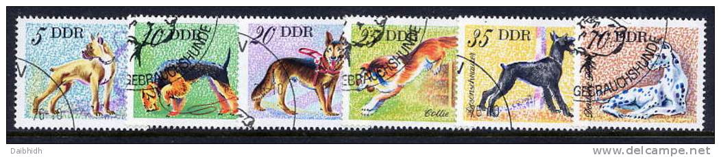 DDR 1976 Working Dogs Set Used.  Michel 2155-60 - Used Stamps