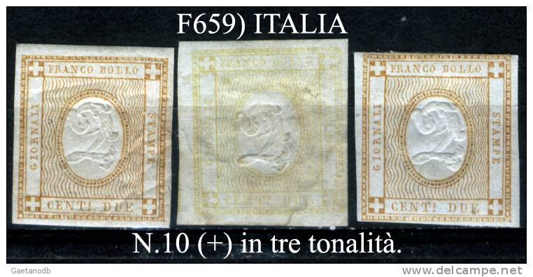 Italia-F00659 - 1862 - Sassone: N.10 (+) Hinged - Tre Tonalità Di Colore - - Neufs