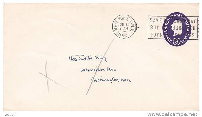 Cover Washington - Postmarked New York 1956 - 1941-60