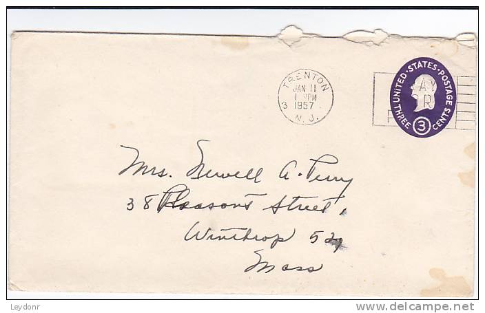 Cover Washington - Postmarked Trenton New Jersey 1957 - Pray For Peace - 1941-60