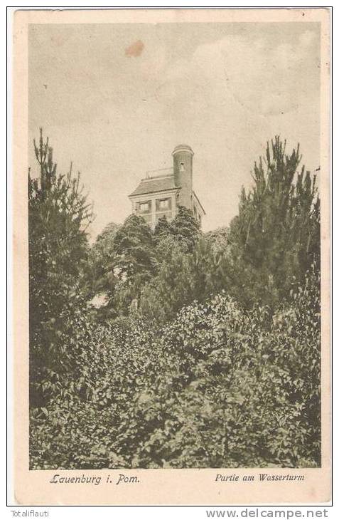 Lauenburg Partie Am Wasserturm Grünlich Lebork 5.12.1928 - Pommern