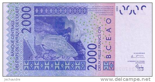 COTE D'IVOIRE    2 000 Francs  Emission De 2003   Pick 116Aa  Signature 32     ***** BILLET  NEUF ***** - Côte D'Ivoire