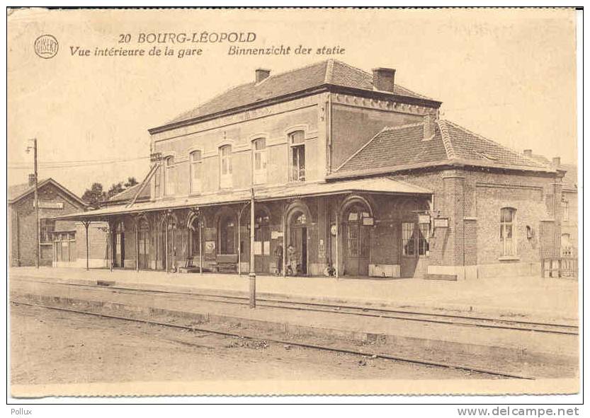 Cp Bourg Léopold Leopoldsburg Vue Intérieure De La Gare Binnenzicht Der Statie - Leopoldsburg