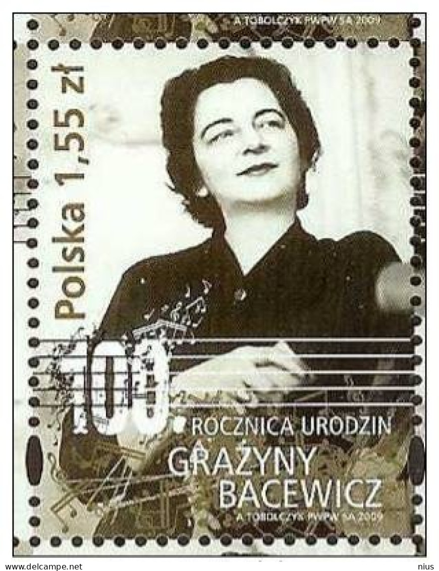 Poland Polska 2009 Music Musique Composer Violinist Grazyna Bacewicz - Ongebruikt