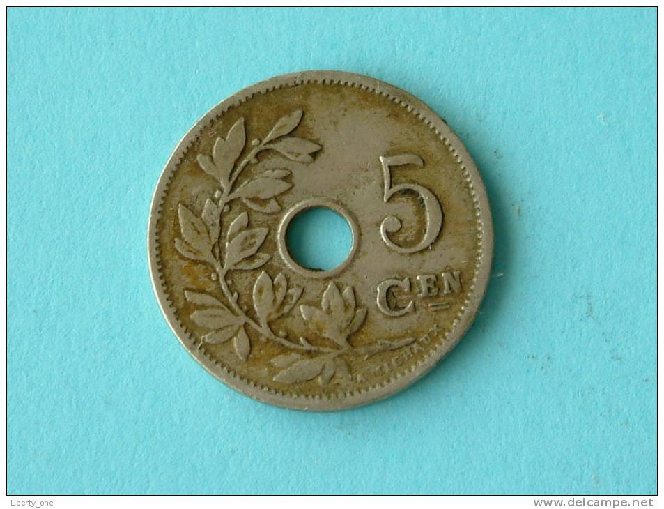 1907 VL - 5 CENT / Morin 280 ( Uncleaned Coin / For Grade, Please See Photo ) !! - 5 Centimes