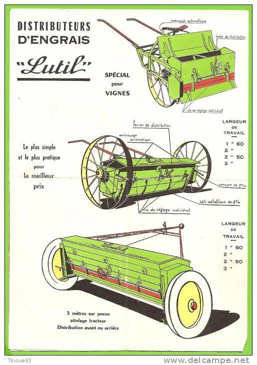 35 - CHATEAUBOURG - Publicité Des Ets THOMAS "LUTIL" - Matériel Agricole (Semoirs, Distributeurs D´engrais) - Publicités