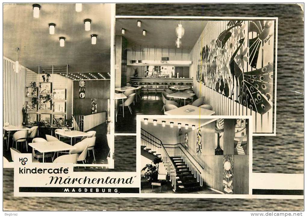 MAGDEBURG      KINDERCAFE   MARCHENLAND   TIMBRE CACHET  DDR - Magdeburg