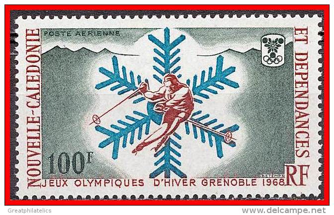 NEW CALEDONIA 1967 WINTER OLYMPICS / GRENOBLE SC#C56 MNH CV$18.00 SKIING - Nuevos