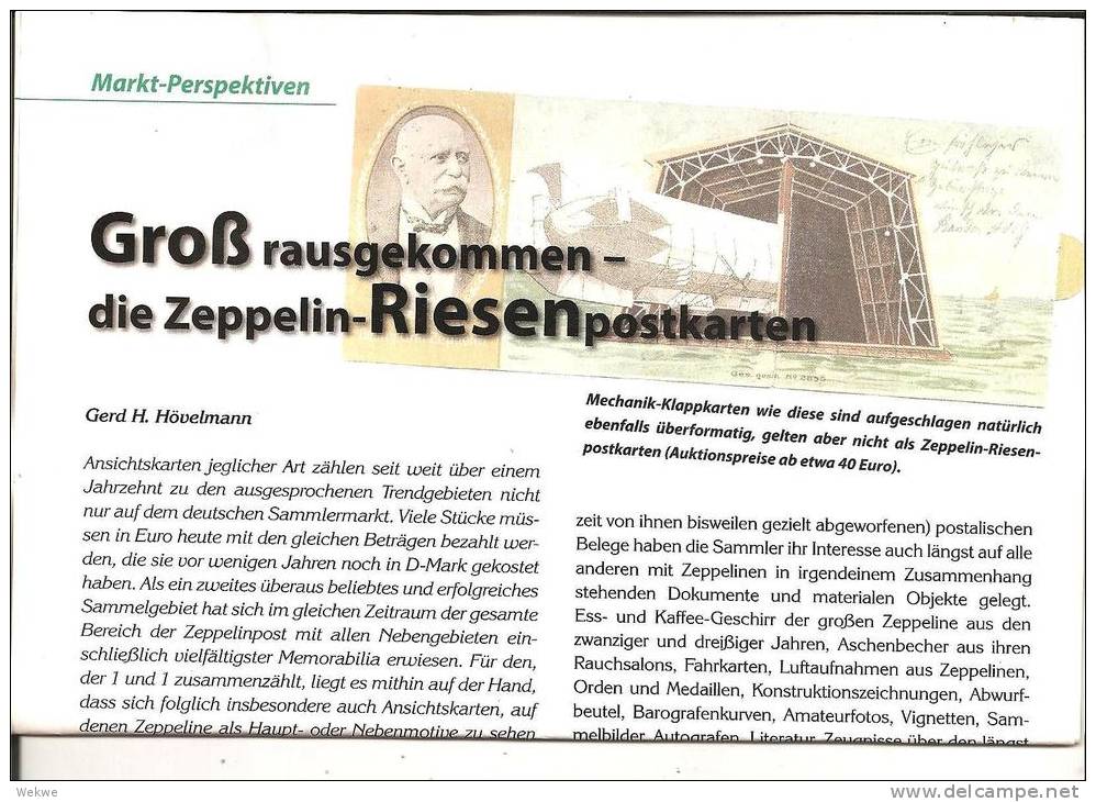 Zeppeline Auf Ansichtskarten. Diesbezügliche Informationen Auf 8 Seiten - Other & Unclassified