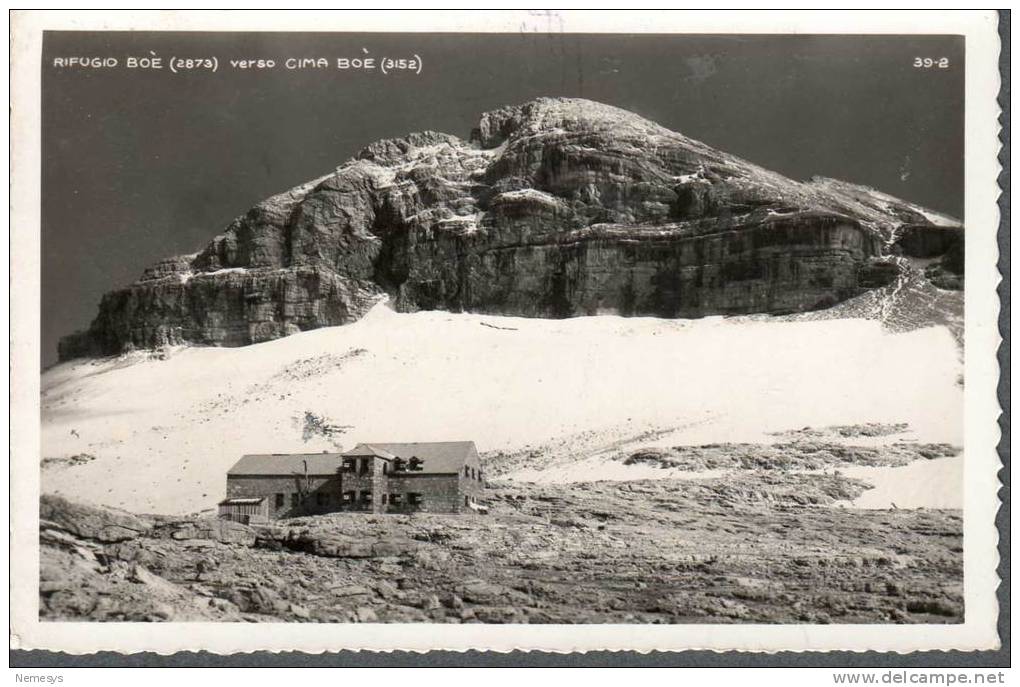 1937 RIFUGIO BOE´ Cima Boè PASSO PORDOI TIMBRI RIFUGI V FP - Trento