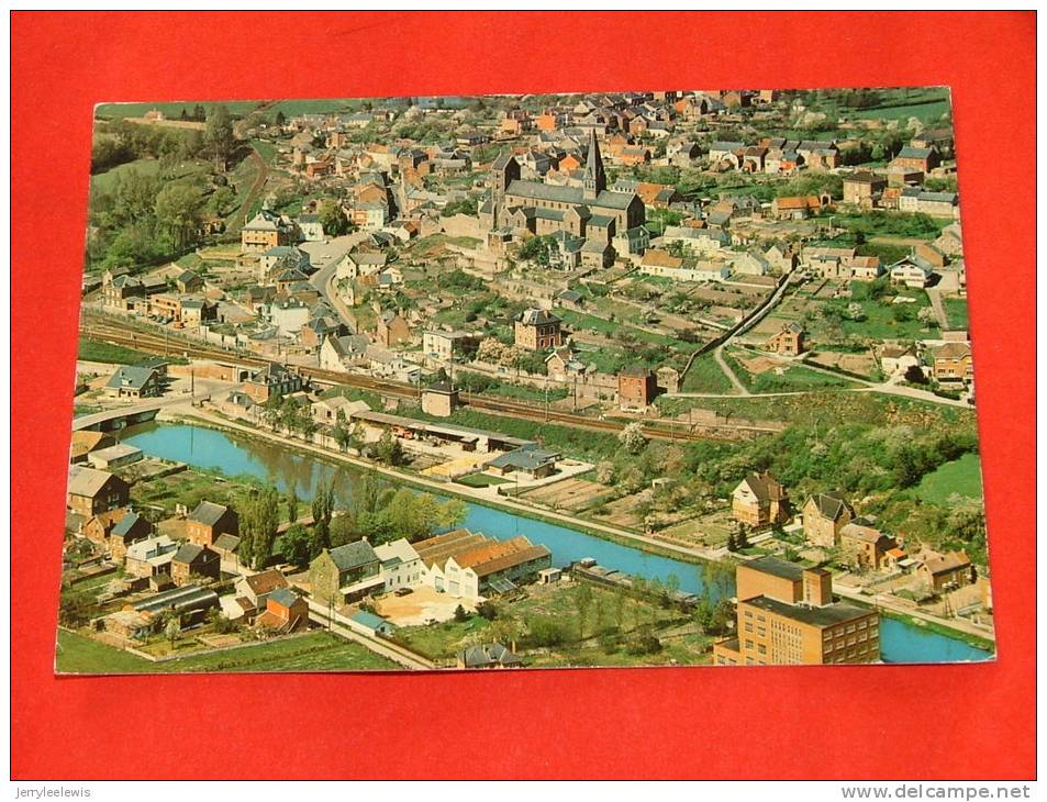 Lobbes  - Rive Gauche De La Sambre - Vue Aérienne   - ( Format 10,5 X 15  ) - ( 2 Scans ) - Lobbes