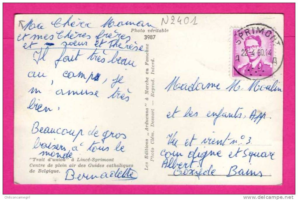 Lincé-Sprimont - Centre De Plein Air Des Guides Catholiques De Belgique - ARDUENNA - 1960 ( N 2401 ) - Sprimont
