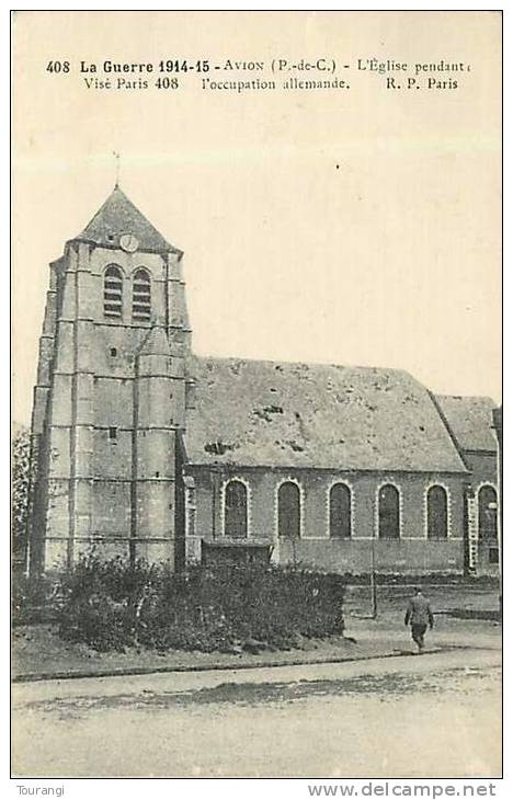 Pas-de-Calais : R 62 68 : Avion  -  Eglise - Avion