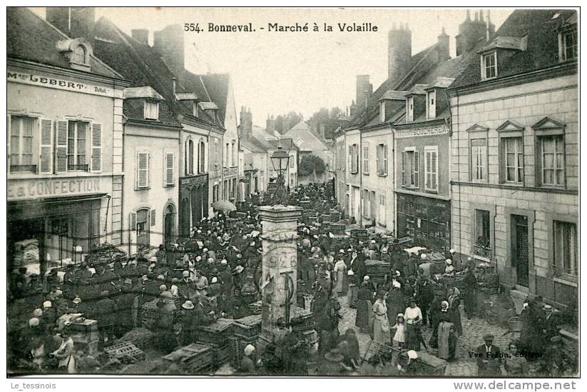 Bonneval (28) - Le Marché à La Volaille Avec Grande Animation - Ambulant Châteaudun à Paris - Bonneval