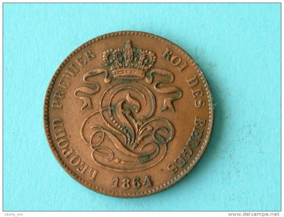 1864 FR - 2 CENT / Morin 112 ( Uncleaned Coin / For Grade, Please See Photo ) !! - 2 Centimes