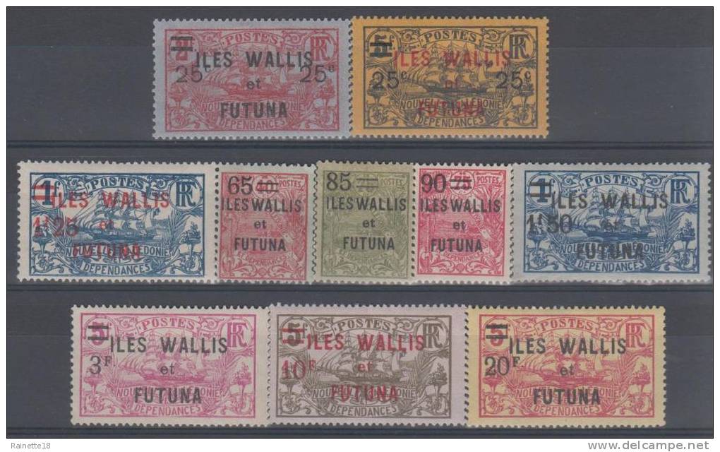 Wallis Et Futuna                30/39   *                   10 Valeurs - Ongebruikt