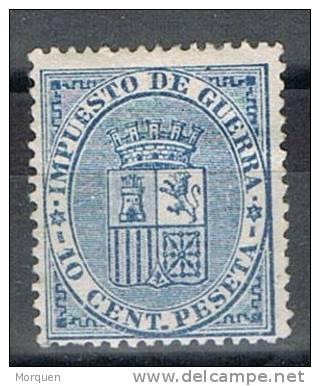 Impuesto De Guerra 1874, 10 Cts Azul, Num  142 * - War Tax