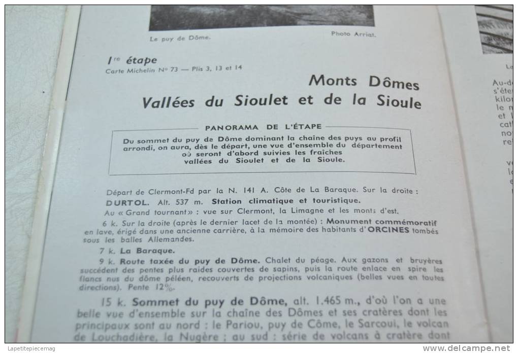 (AR4) Vacance En Auvergne, Puy De Dome. Guide Touristique Années 1950 ? - Auvergne