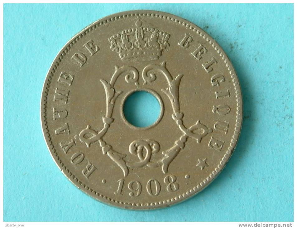 1908 FR - 25 CENT / Morin 254 ( Uncleaned Coin / For Grade, Please See Photo ) !! - 25 Centimes