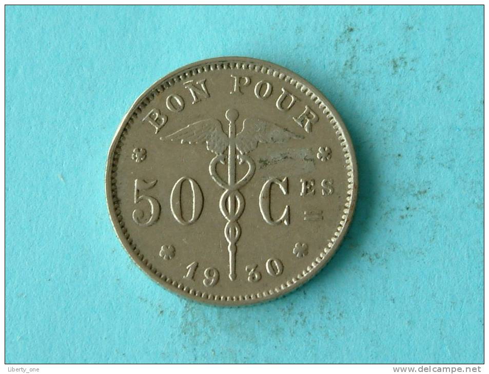 1930 FR - 50 CENT / Morin 417 ( Uncleaned Coin / For Grade, Please See Photo ) !! - 50 Centimes