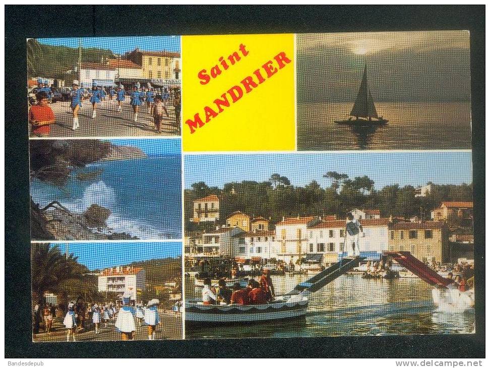 CPSM - Saint Mandrier Sur Mer (83) - Multivues Joutes Et Majorettes (animée Majorette Bar Tabac Ed. Gai Soleil 719) - Saint-Mandrier-sur-Mer