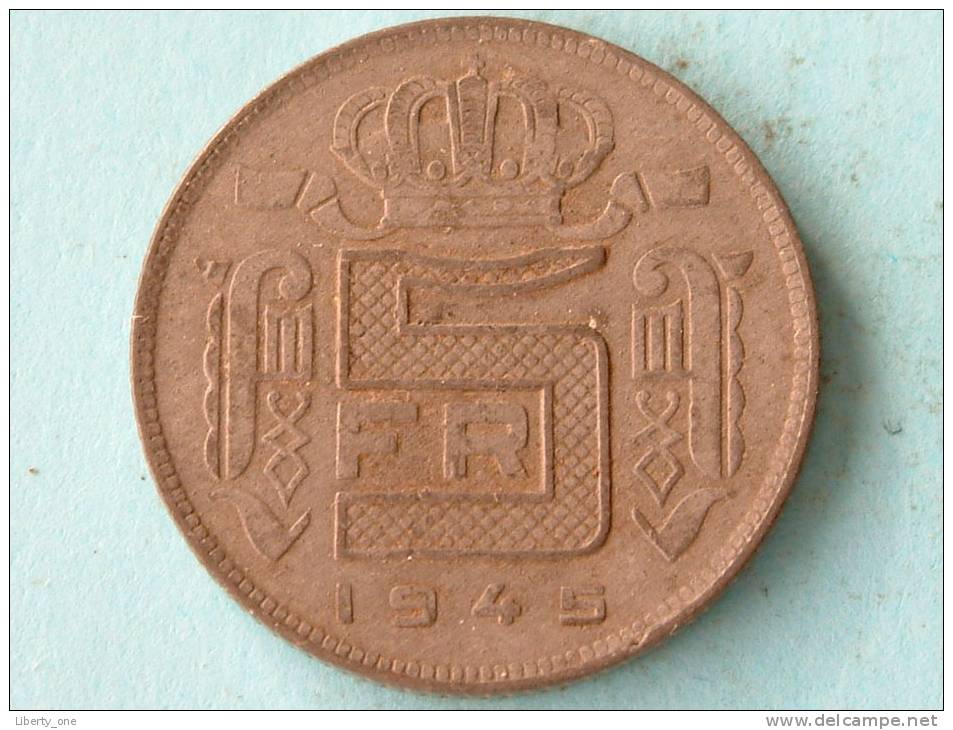 1945 FR - 5 FRANC / Morin 474 ( Uncleaned Coin / For Grade, Please See Photo ) !! - 5 Francs