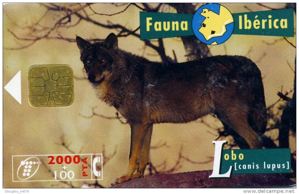 TELECARTE UTILISEE ....FAUNE IBERIQUE.....LOBO.....VOIR PHOTO SCANNEE - Sammlungen