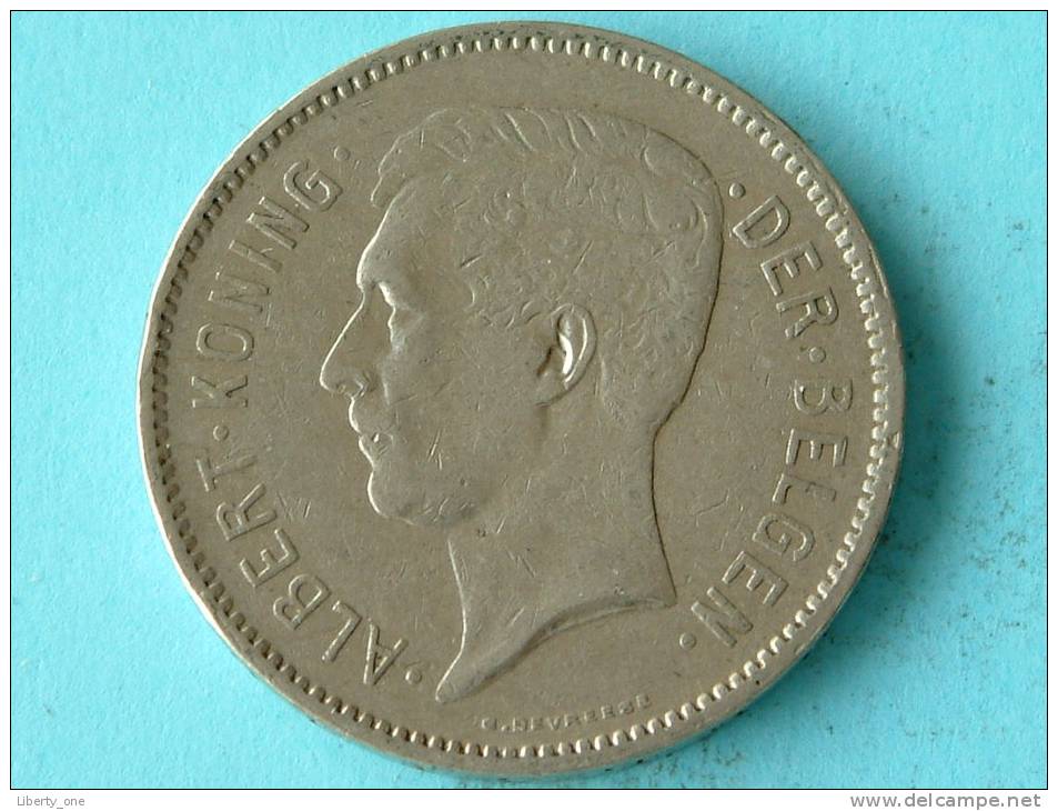 1933 VL - 5 FRANK EEN BELGA / Morin 389a ( Uncleaned Coin / For Grade, Please See Photo ) !! - 5 Frank & 1 Belga