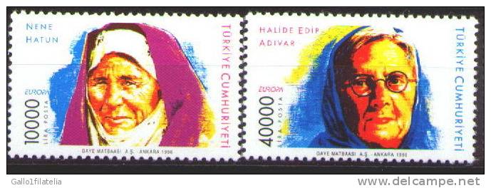 1996 - TURCHIA / TURKEY - EUROPA CEPT - DONNE FAMOSE. MNH - 1996