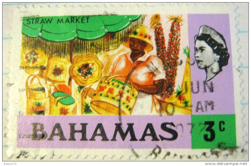 Bahamas 1971 Straw Market 3c - Used - 1963-1973 Autonomie Interne