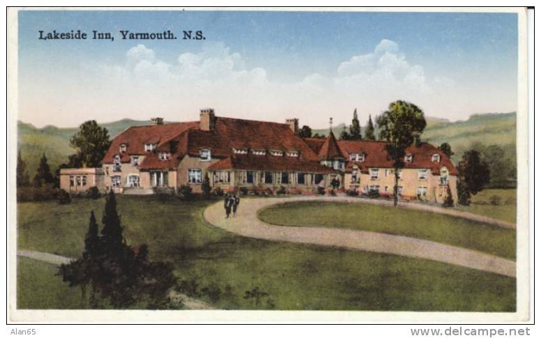 Yarmouth Nova Scotia Canada, Lakeside Inn Lodging, C1930s Vintage Postcard - Other & Unclassified