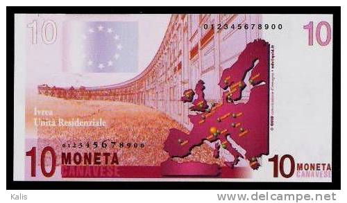 Test Note "CTS" Testnote, 10 EURO, Typ B = Large CAVANESE, Beids. Druck, RRR, UNC - Other & Unclassified