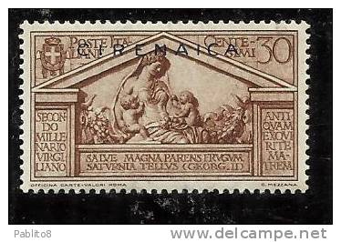 CIRENAICA 1930 VIRGILIO 30 C MNH - Cirenaica