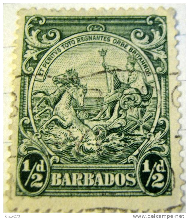 Barbados 1938 Seal Of The Colony 0.5d - Used - Barbades (...-1966)