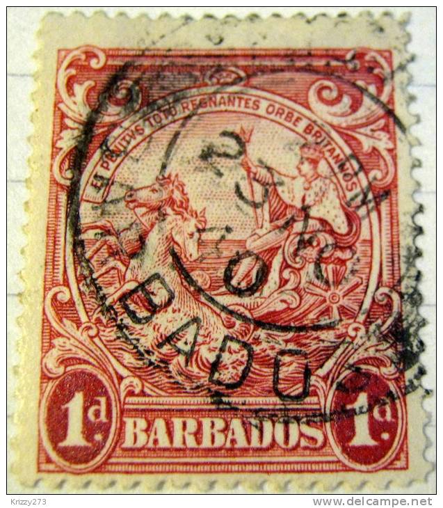 Barbados 1938 Seal Of The Colony 1d - Used - Barbades (...-1966)