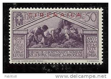 CIRENAICA 1930 VIRGILIO 50 C MNH - Cirenaica