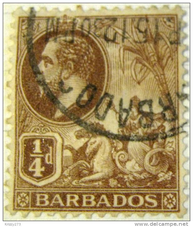 Barbados 1912 Seal Of The Colony 0.25d - Used - Barbados (...-1966)
